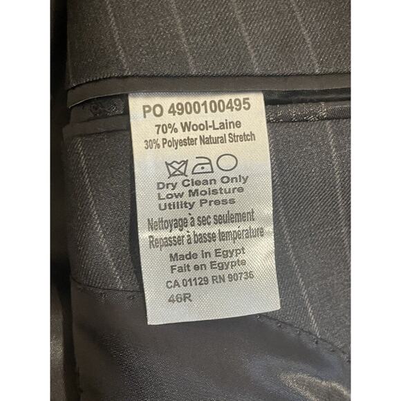 $699 NWT RALPH LAUREN ULTRAFLEX PINSTRIPE BLACK SUIT JACKET MEN’S 46R - Picture 14 of 14